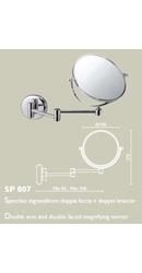 SP 807 Зеркало Настенное круглое поворотное хром, бронза